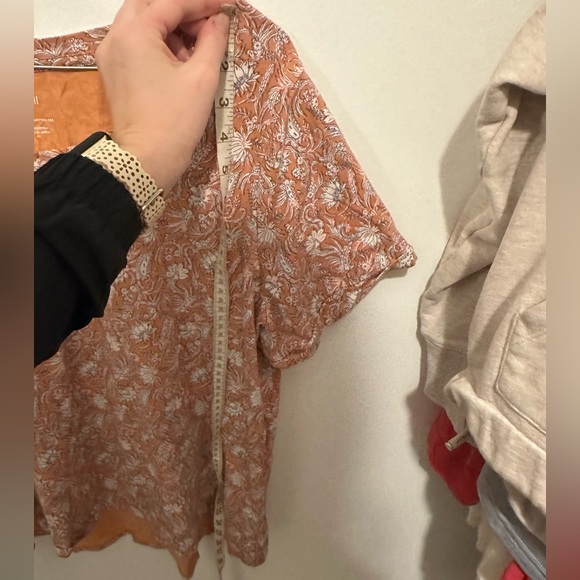 J . Jill top size XL orange floral top - Picture 7 of 8
